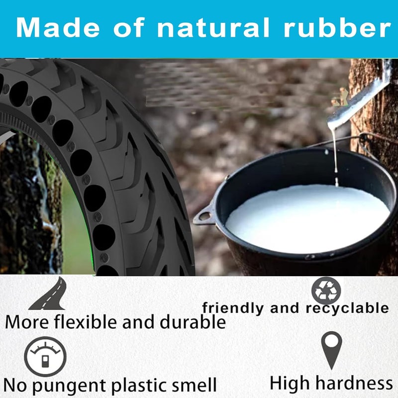 TOCBEUU TOUBEUU Solid Tires 8.5x2 Inches for Electric Scooter, 50/75-6.1Replacement Wheels, Rubber Tyre 8-1/2'' for Gotrax GXL V2/XR/APEX & Xiaomi M365/M365 Pro/Pro 2/1S and All 8.5'' Scooter- Black(2PCS) - Image 5